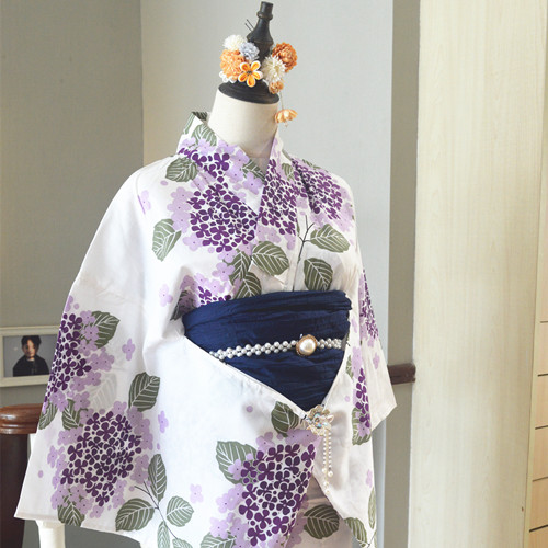 Ethnic Wear - 伝統的な浴衣風バスローブ綿生地ガールズドレス夏2024レディースエスニックウェアステージ衣装軽量快適