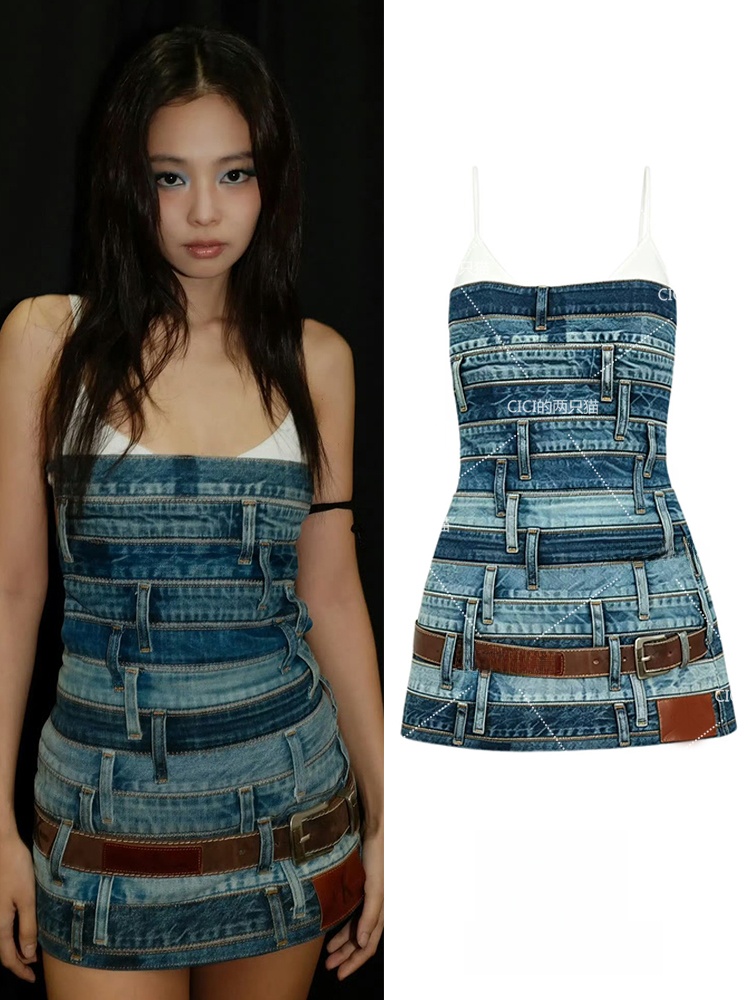 Ethnic Clothing & Online Fashion Store Khaadi Pk - ブラックピンク ジェニー マルチボウタイ デニム バックレス チューブドレス