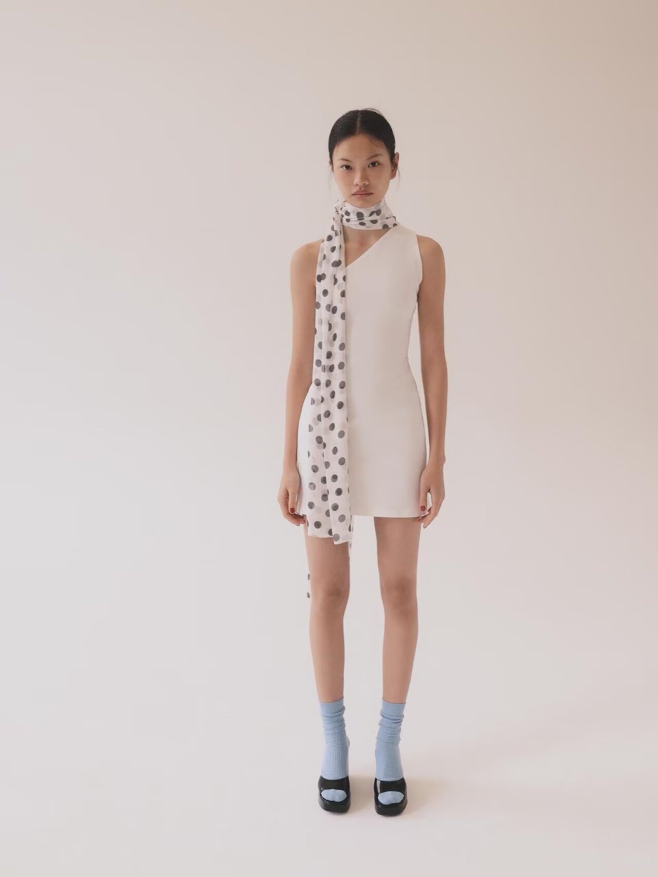 Ethnic Clothing & Online Fashion Store Khaadi Pk - 夏の新作水玉模様スカーフショルダーバードネックハンギングドレス女性のファッションエスニック服ステージパフォーマンスウェア