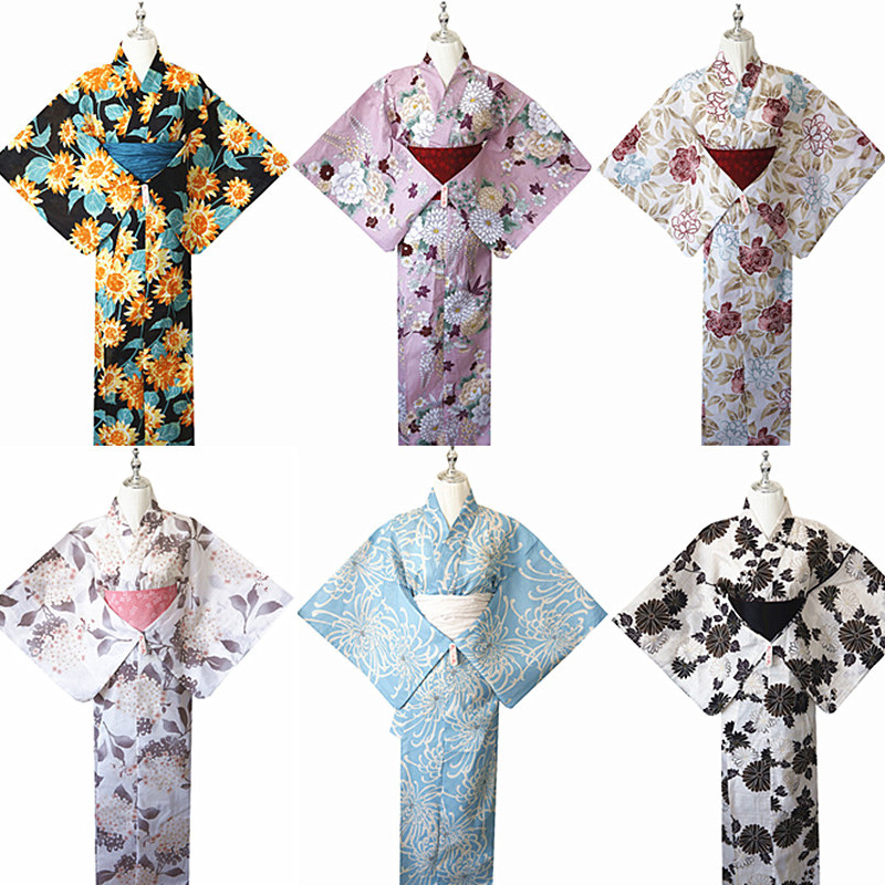 Ethnic Wear - 新しい伝統的なスタイルの着物バスローブマルチスタイル写真撮影服日本のレトロファッション女性の民族衣装ステージ衣装