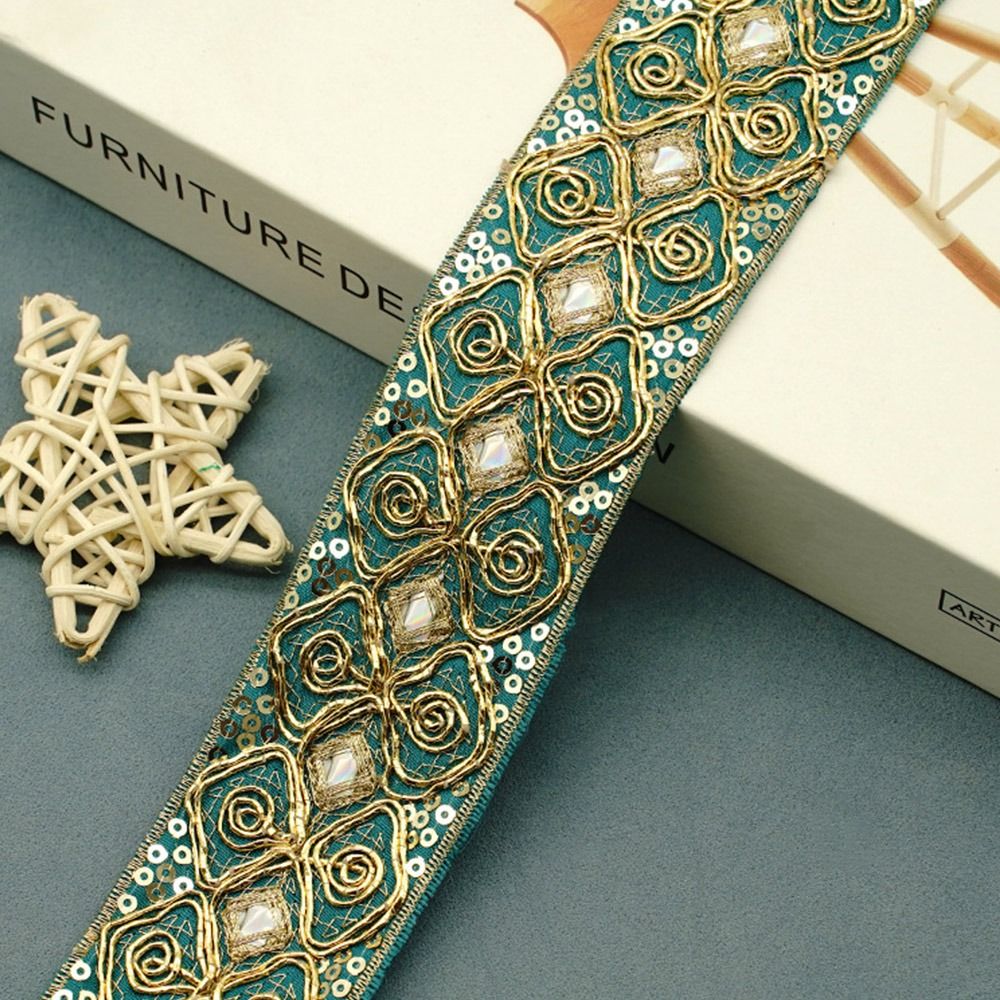 幅4.5cmの刺繍入りレースウェビング、10ヤード、手作りエ - Ethnic Clothing & Online Fashion Store Khaadi Pk のレビューと価格