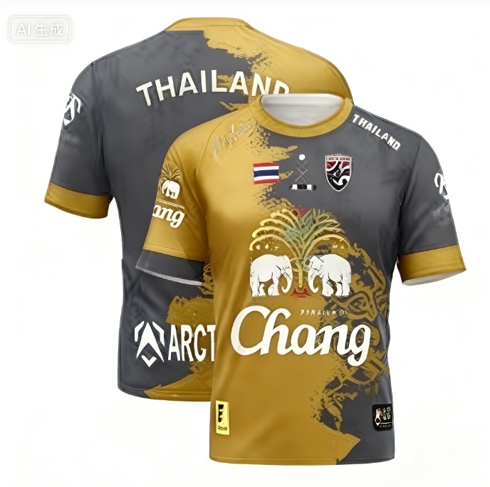タイ代表チームスポーツTシャツ通気性快適ファン応援トレーニン - Thai Silk Blouse のレビューと価格