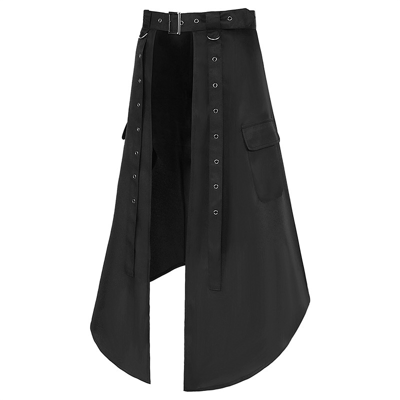 ゴシックパンク・ダークシリーズ、アシンメトリーデザインのスカ - Ethnic Wear のレビューと価格